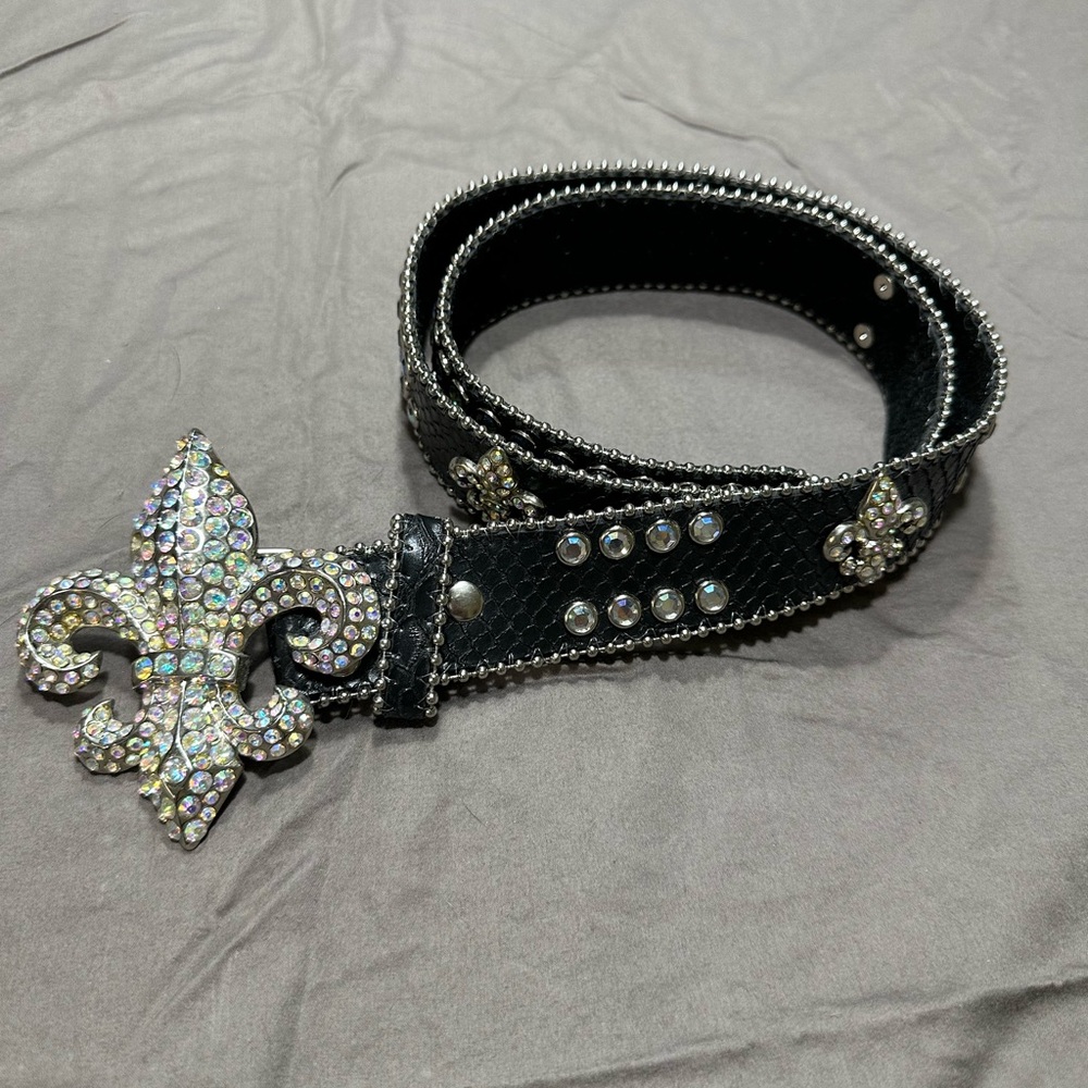 Fun Black Rhinestone Belt
